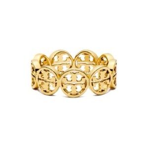 Tory Burch Frozen Logo Ring - Size 6